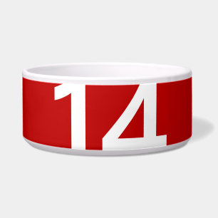 Tigela Legenda n.º 14 em vermelho e branco