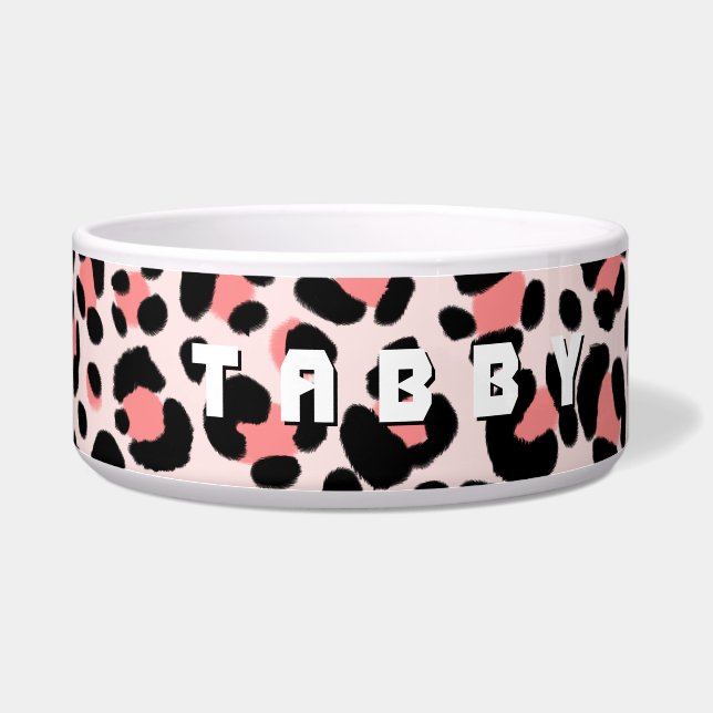 Tigela Leopard Orange Beige Personalizado (Direita)