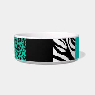 Tigela Leopardo azul da cerceta e impressão animal feito