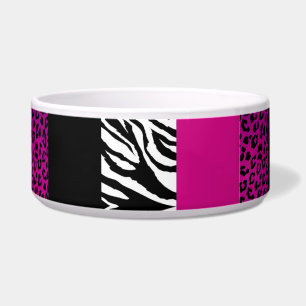 Tigela Leopardo do rosa quente e impressão animal feito