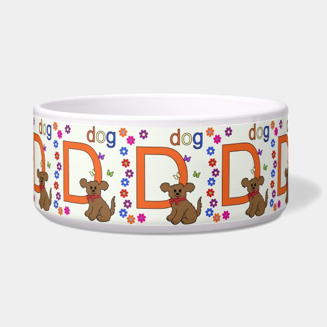 Tigela Letra Cachorra D Pet Bowl (Frente)