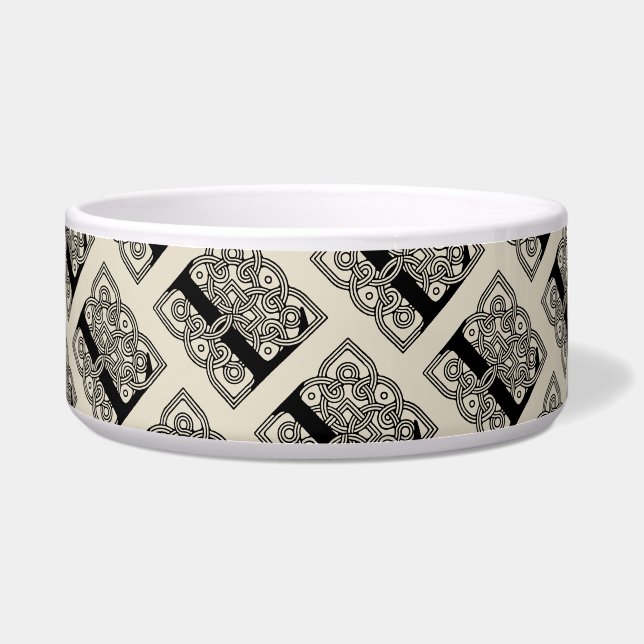 Tigela Letra L Vintage Celtic Knot Monograma (Frente)