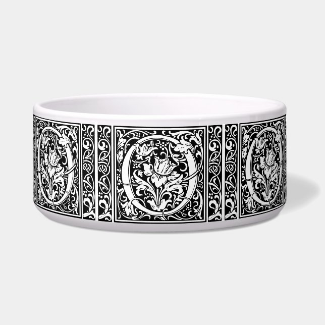 Tigela Letra O Monograma Medieval Art Nouveau (Frente)