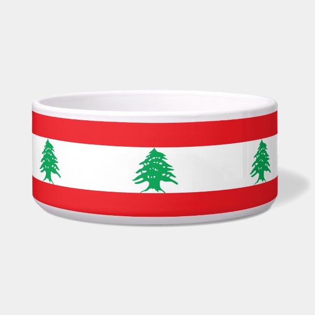 Tigela Líbano Flag Pet Bowl (Frente)