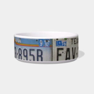 Tigela Licença Plates Pet Bowl