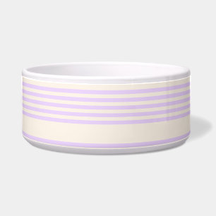 Tigela Lilac púrpura e bege 5 listras