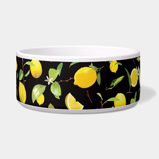 Tigela Limão de Aquarela e Folhas (Frente)