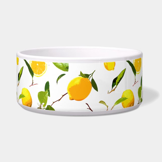 Tigela Limão de Aquarela e Folhas 16 (Frente)