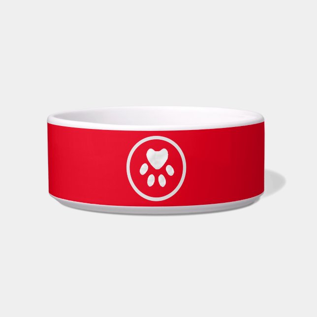 Tigela Linda Pata Branca de Animais (Frente)