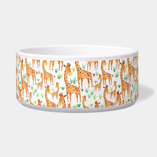 Tigela Linda Watercolor Giraffe Animal (Frente)