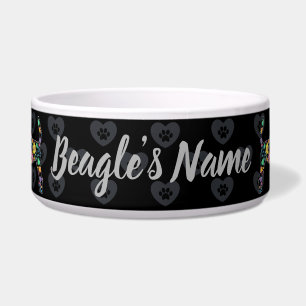 Tigela Lindo Amor Meu Beagle Design Floral
