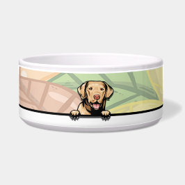 Tigela Lindo Chesapeake Bay Retriever espiando, comida/be