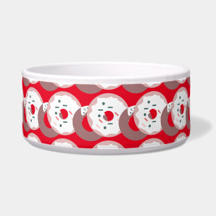 Tigela Lindos Sprinkles de Natal Donut Cachorro Gato