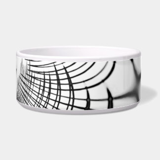Tigela Linhas de cinza cruzadas nos lembram desenhos de g