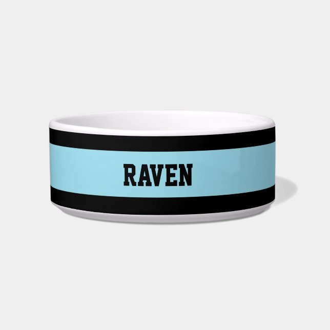 Tigela listras azuis e pretas (Frente)