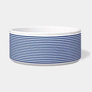 Tigela listras azul-marinho e branco