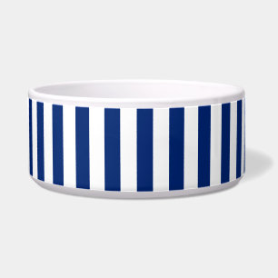 Tigela listras azul-marinho e branco