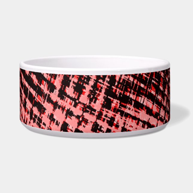 Tigela Listras cruzadas e manchas de pêssego ou salmão (Esquerda)