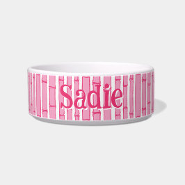 Tigela Listras de Bambu Bambooey em Rosa
