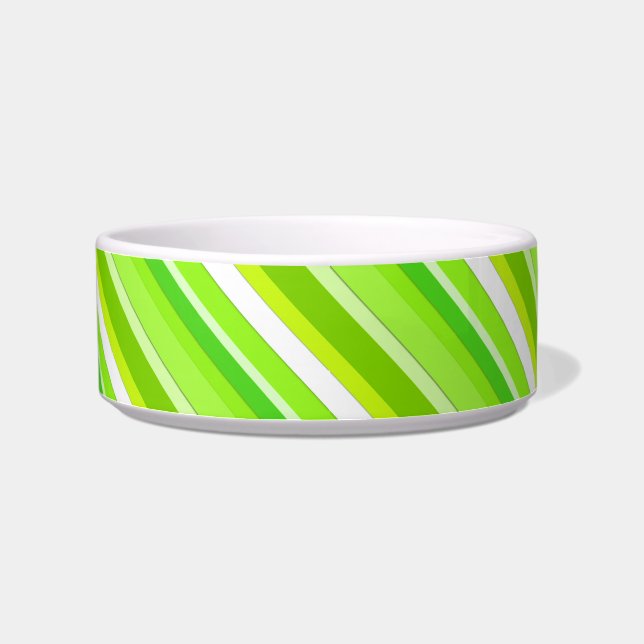 Tigela Listras doces em camadas - verde limão e branco (Esquerda)