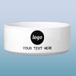 Tigela Logotipo simples Pet de Promocional de marca comer<br><div class="desc">Logótipo simples e design de texto personalizado para promover a lealdade à marca e promover sua pequena empresa. Substitua o logotipo pelo seu e altere o texto para personalizar. Adicione o nome da sua empresa, o slogan, o endereço do site ou o número de telefone. Perfeito para fornecer água em...</div>