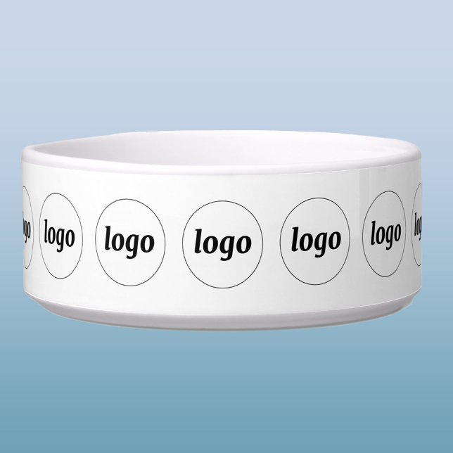 Tigela Logotipo simples Pet do Promocional para empresas (Simple logo pattern business branding promotional dog bowl for a pet friendly company)