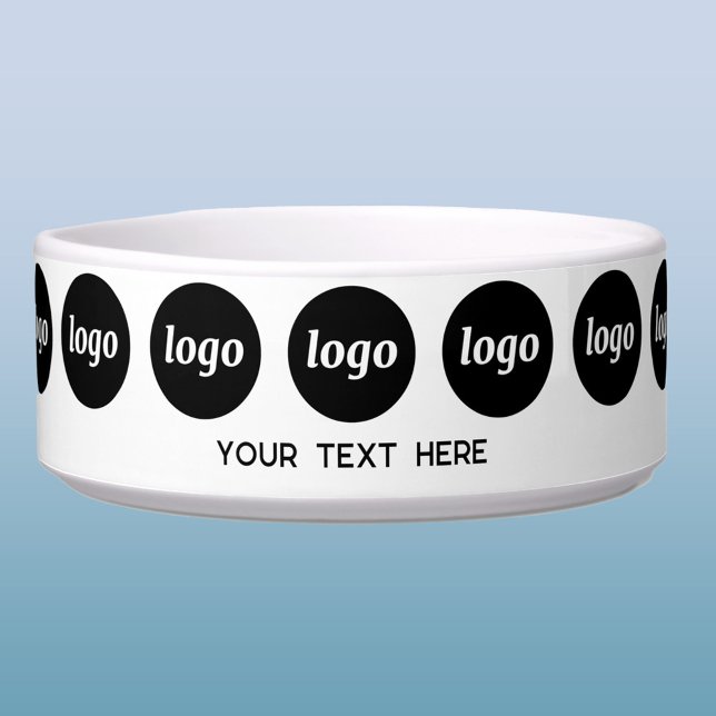Tigela Logotipo simples Pet do Promocional para empresas (Logo with custom text business promotional branding pet bowl)