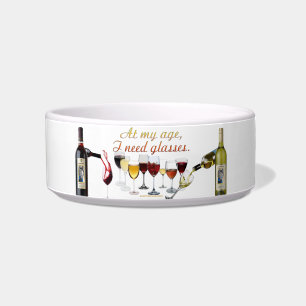 Tigela Louça para vinho da SlipperyJoe com trocadilho atr