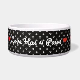 Tigela Love Has Four Paws – Heartwarming Pet Quote Design