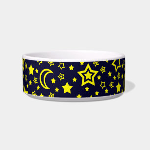 Tigela Lua & bacia das estrelas (cão pequeno)