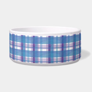 Tigela Madras Xadrez Azul e Roxo