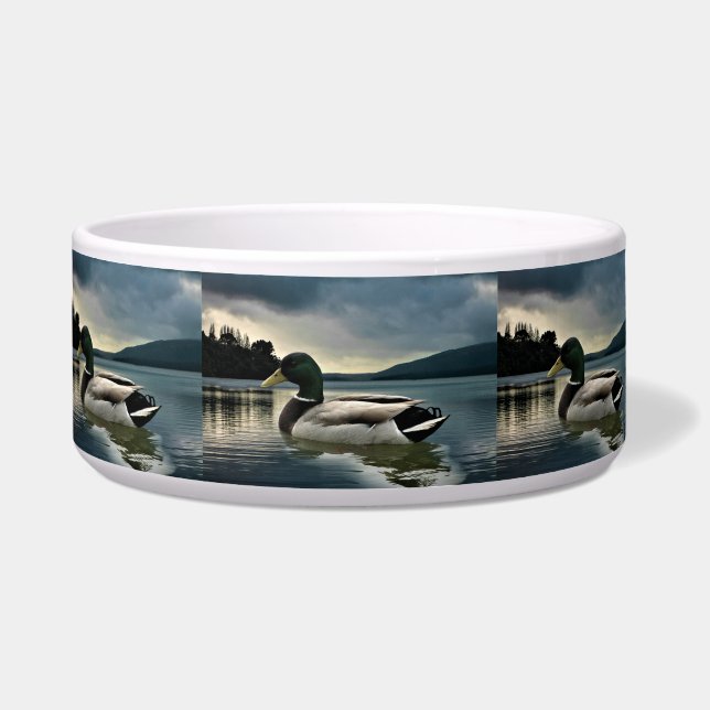 Tigela Mallard Duck No Lago (Frente)