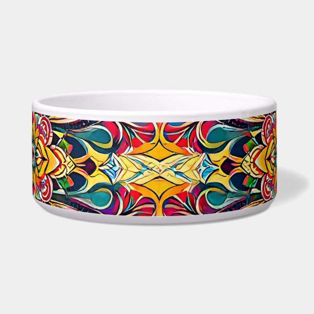 Tigela Mandala Sinfonia de Cores – Floral Psicodélico Ous (Frente)