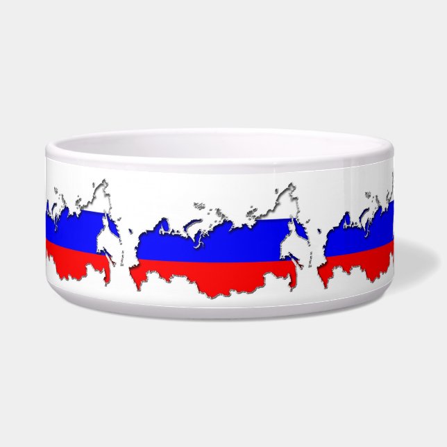 Tigela Mapa da Rússia Pet Bowl (Frente)