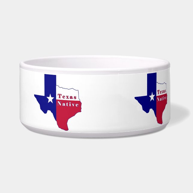 Tigela Mapa do Sinalizador Nativo do Texas (Direita)