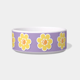 Tigela Margaridas da Primavera em roxo pastel