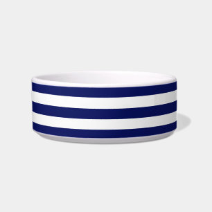 Tigela Marinho Blue Horiz Preppy Stripe #3 Monograma