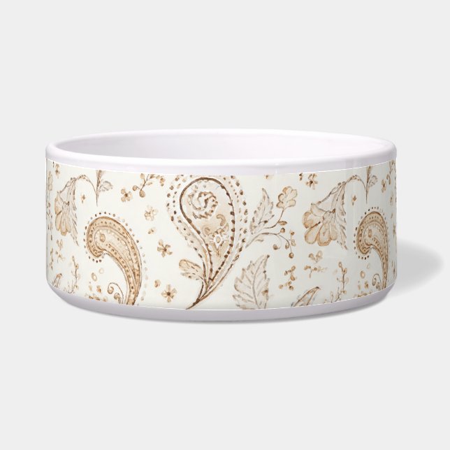 Tigela Marrom Creme Boho Boêmio (Frente)