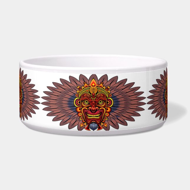 Tigela Máscara Ritual do Rei Guerreiro Tribal (Frente)