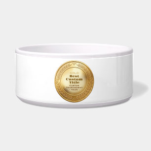 Tigela Medalha de Ouro Realista 3D Personalizável e Premi