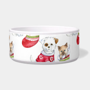 Tigela Meias de Cachorro e Gato de Natal