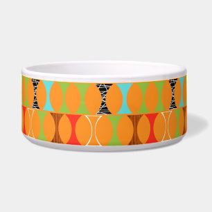 Tigela Meio século Modern Orange Pattern Pet Bowl