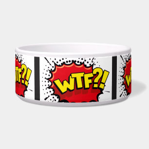 Tigela Mensagem satírica sarcástica engraçada de WTF