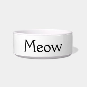 Tigela Meow Porcelain Alimentando Bowl Para Seu Gato