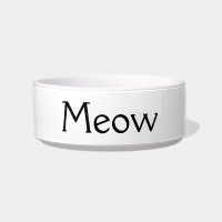 Meow Porcelain Alimentando Bowl Para Seu Gato