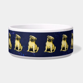 Tigela Meu bebê pug de cor creme