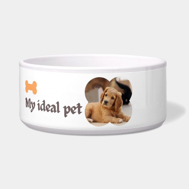 Tigela Meu Pet Ideal – Design de Amor por Filhotes (Esquerda)