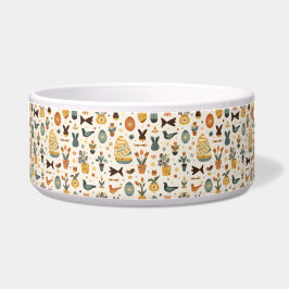Tigela Mid‑Century Modern Easter Pet Bowl | Retro Bunny