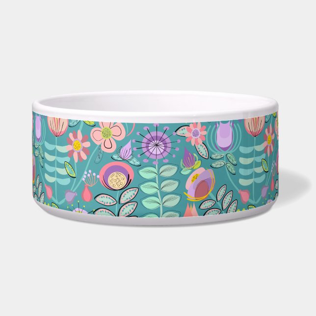 Tigela Midcentury Floral Green (Frente)