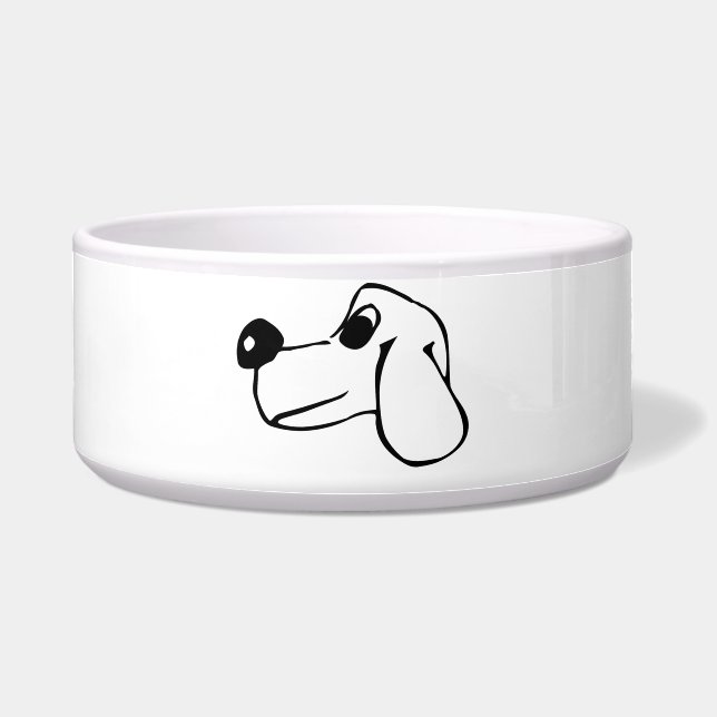 Tigela Mínimo Line Art Dog Bowl - Canino Elegante (Frente)